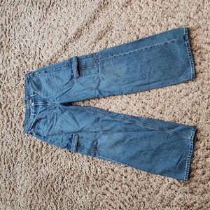 Old Navy wide leg cargo jeans, sz 4